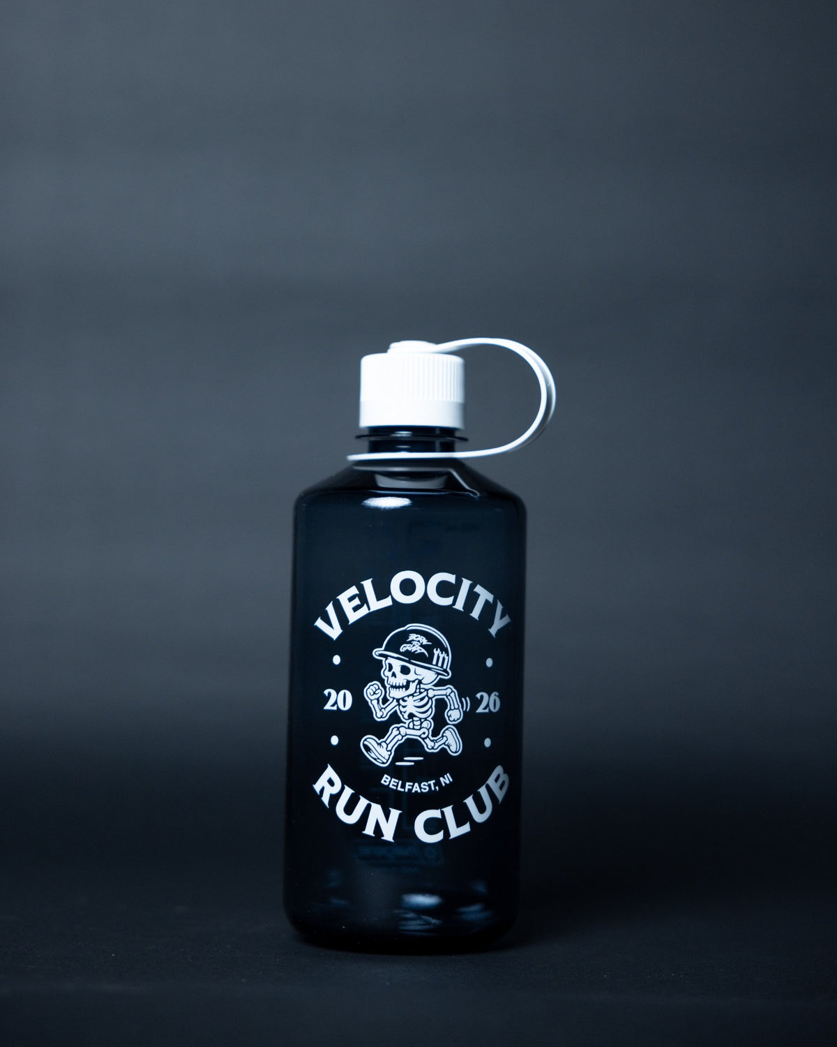 Velocity x Nalgene Run Club Bottle front view